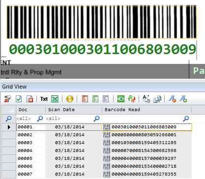 Barcode read