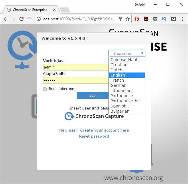Multilingual GUI