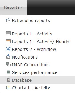Reports menu