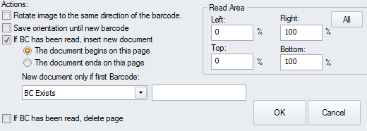 4. Barcode Triggers and Read Area