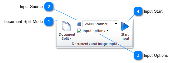 Documents and Image Input Toolbar