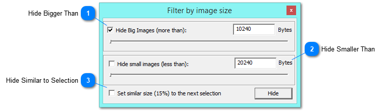 3.5.3.3.5. Filter by Image Size Window