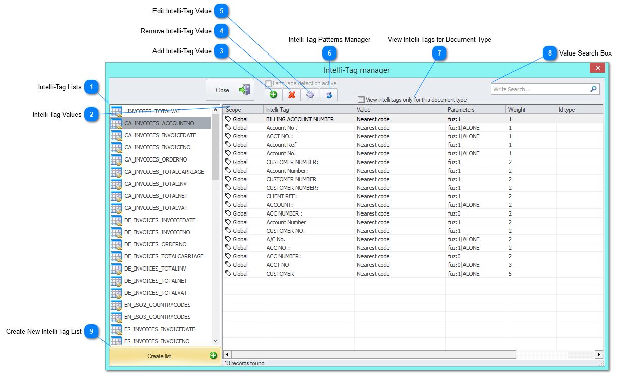 3.5.4.2.2. Intelli-Tag Manager Window