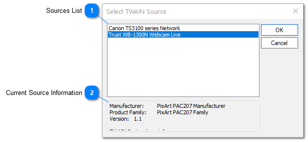 3.5.3.2.3.1. Select TWAIN Source window