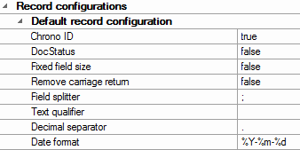 3. Record Configuration