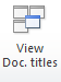 1. Toggle Document Titles View