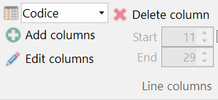 2. Columns editor