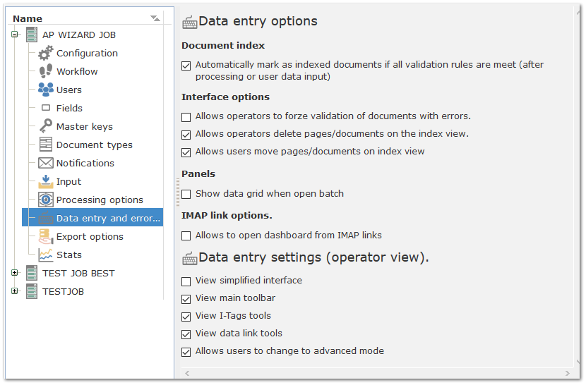 6.5.1.11. Data Entry and Error Correction Options