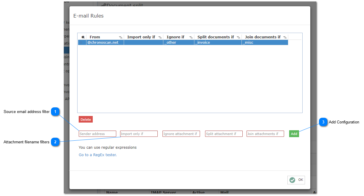 6.5.1.9.2.2. E-mail attachments Input Rules Window