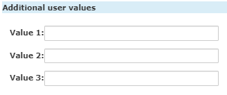 8. Additional User Values